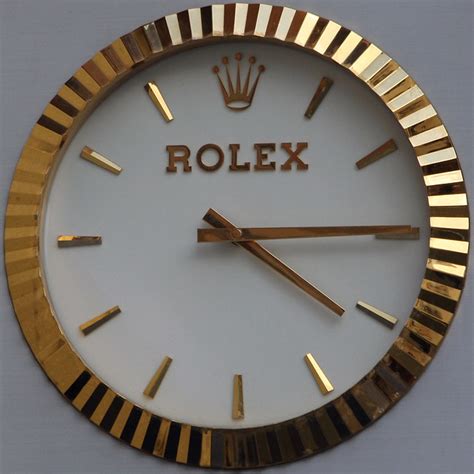 rolex replica wall clock uk|rolex outdoor clocks for sale.